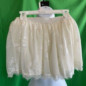 Little girls Ivory colored frills skort